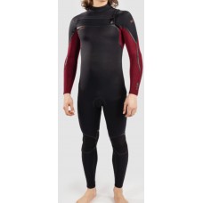 Traje neopreno O'Neill Hyperfreak Fire 4/3 Chest Zip blk/dkred